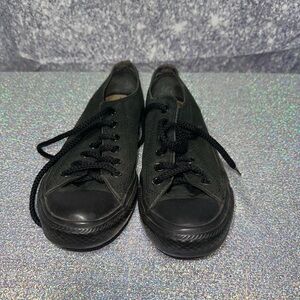Worn Converse Black Canvas Sneakers